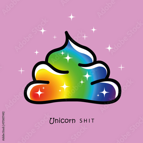 colorful unicorn shit