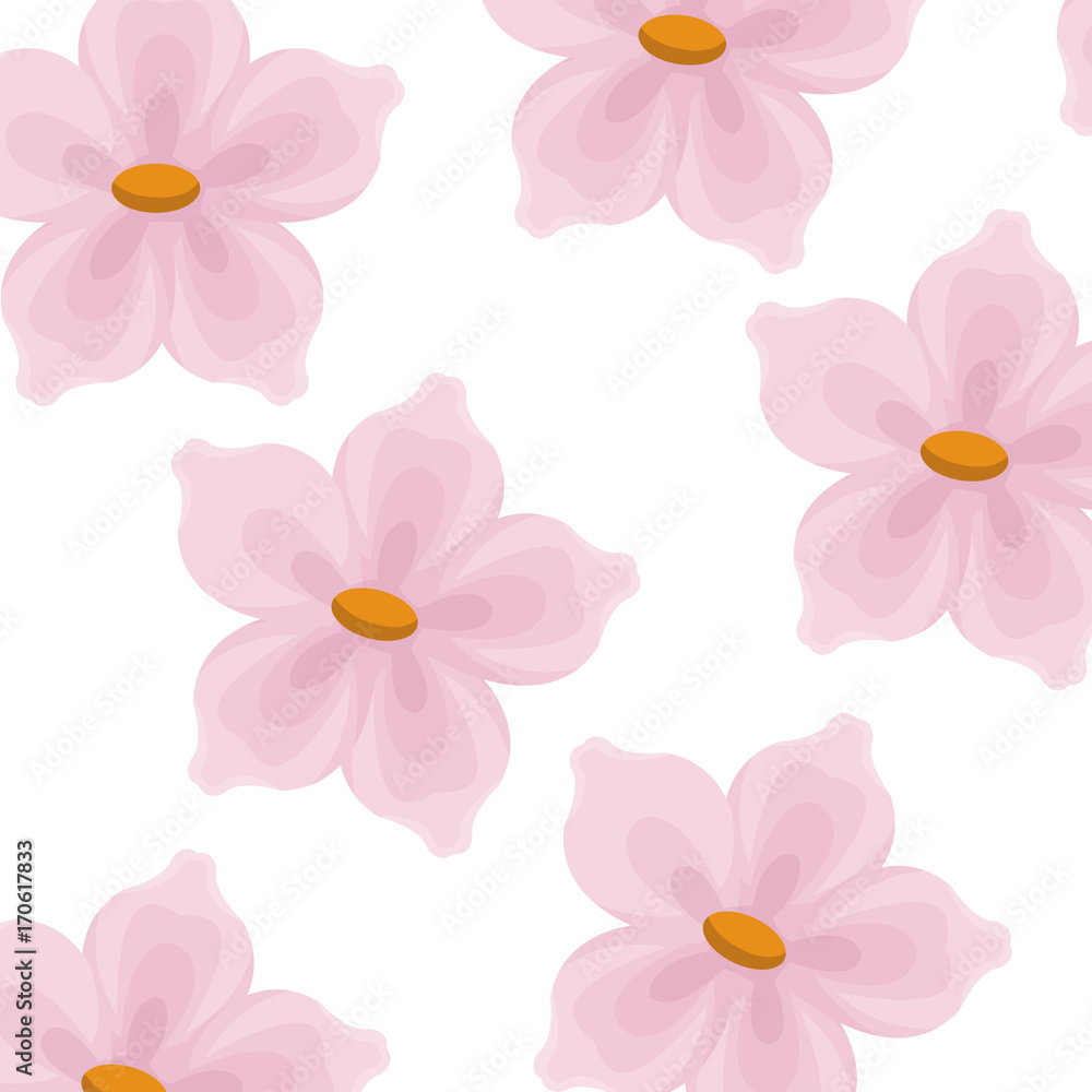 Beautiful flowers background icon vector illustration graphic design
