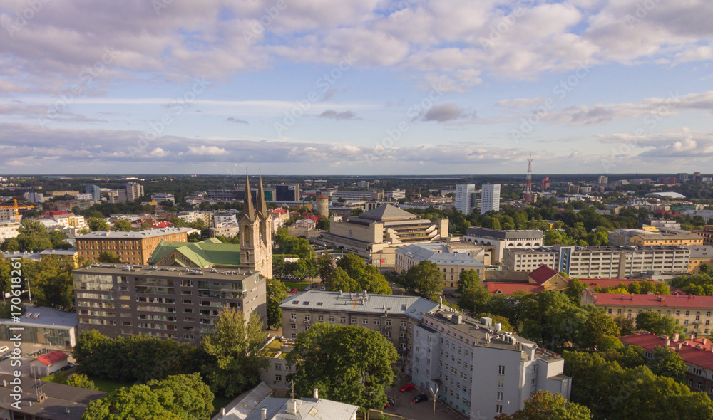 Aerial panorama of Tallinn, Estonia