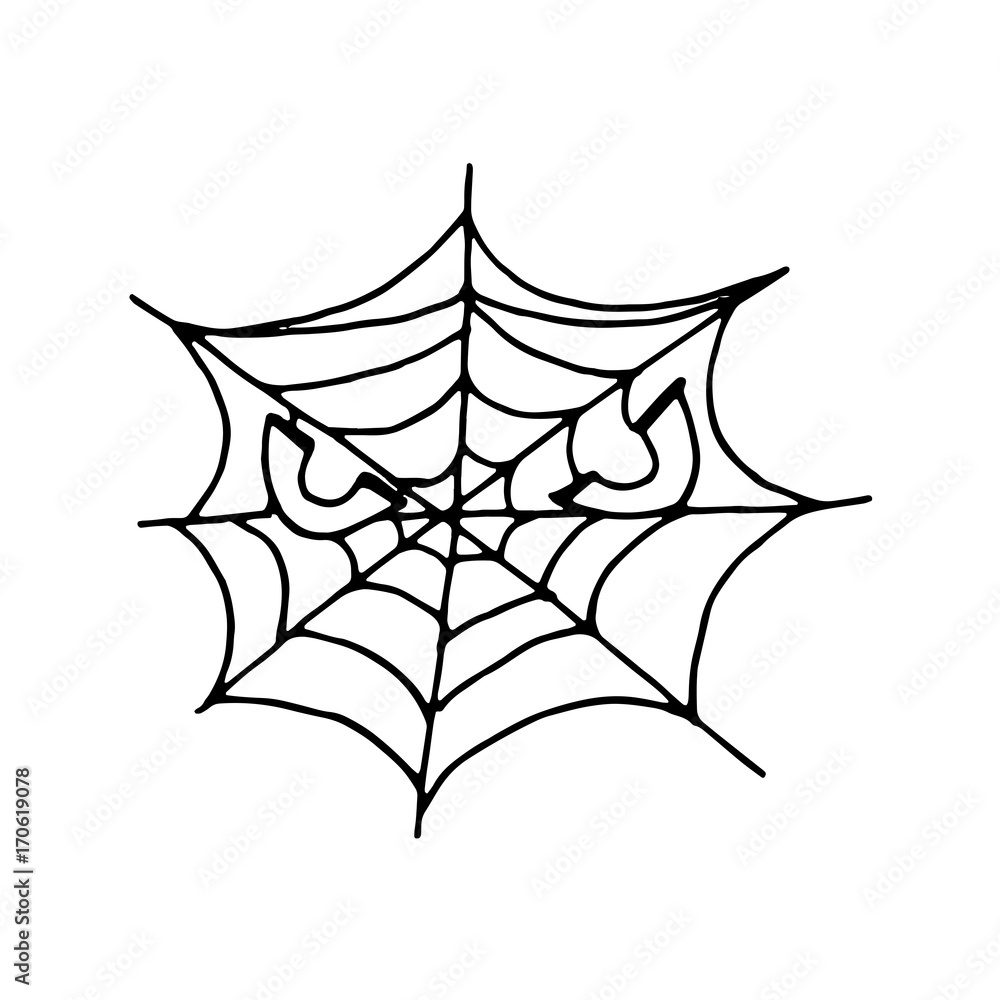 Hand Drawn Halloween Set. Web. Hand Drawn Halloween Set. Web.