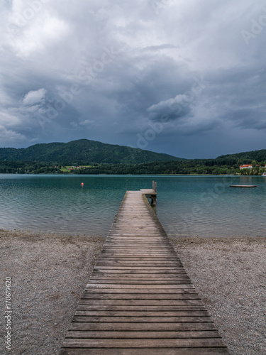 The mountain lake Tegernsee in Bavaria, Germany