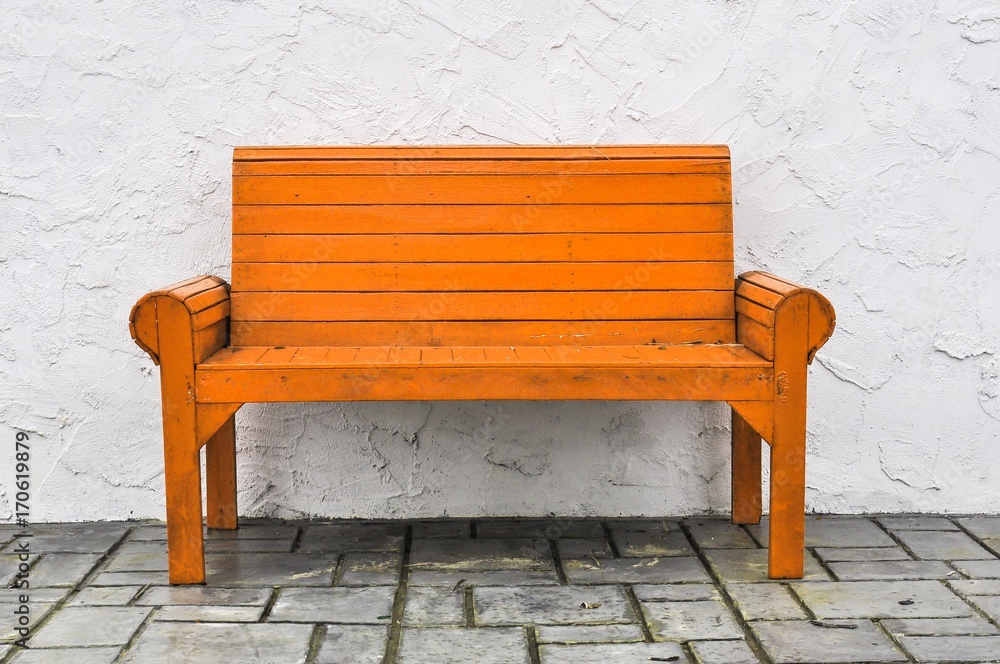 orange chair on white background,red Chair wooden on white wall orange chair on white background,red Chair wooden on white wall