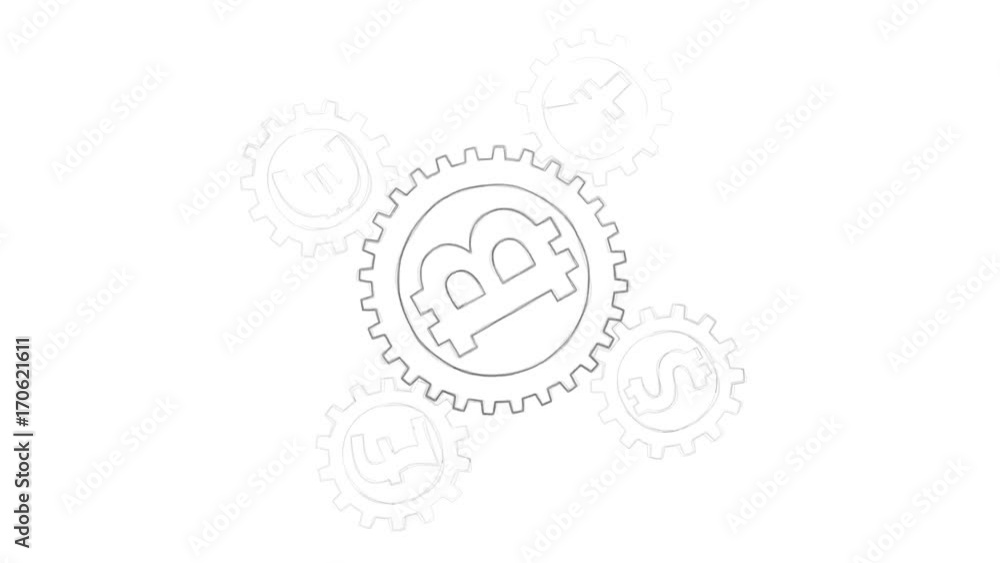 dependency - rotating cogwheels endless loop dependency - rotating cogwheels endless loop