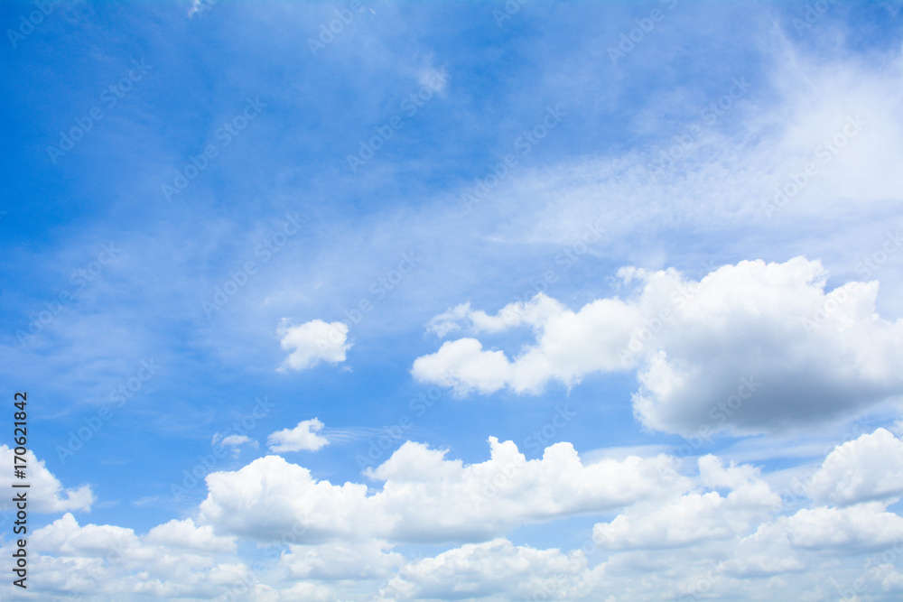 blue sky with cloud in summer - background blue sky with cloud in summer - background