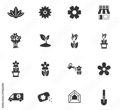 flowers icon set