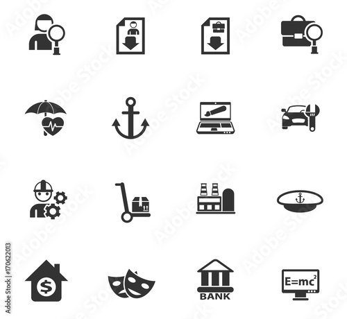 job search icon set