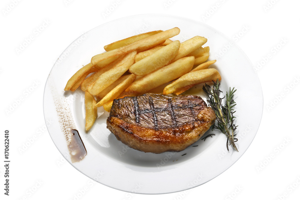 fries with Brazilian picanha