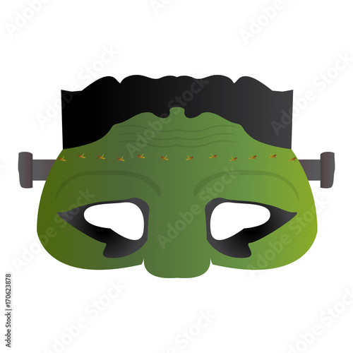 Isolated undead mask on a white background, Vector illustration