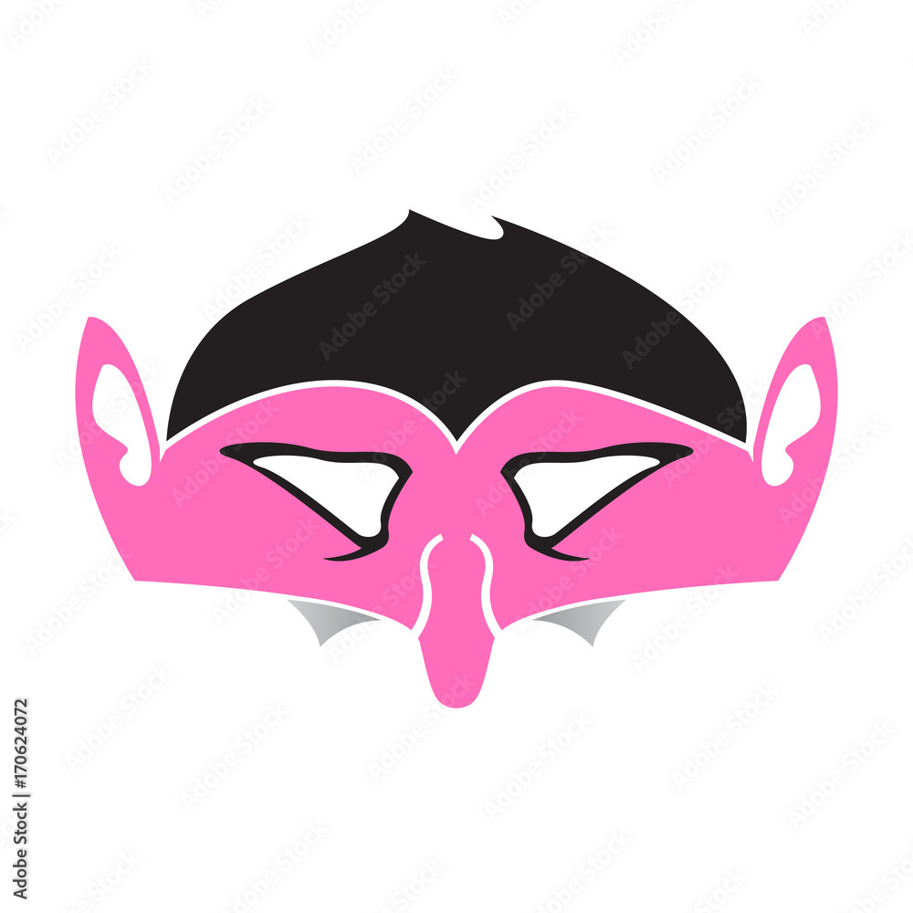 Isolated halloween vampire mask on a white background, Vector illustration