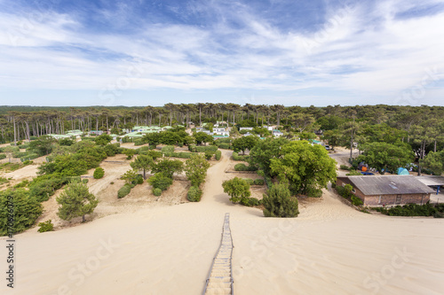 Fototapeta Naklejka Na Ścianę i Meble -  Camping at the Dune of Pilat, France