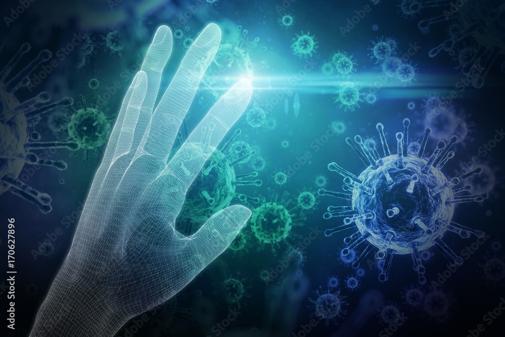 Composite image of 3d image of white human hand Composite image of 3d image of white human hand