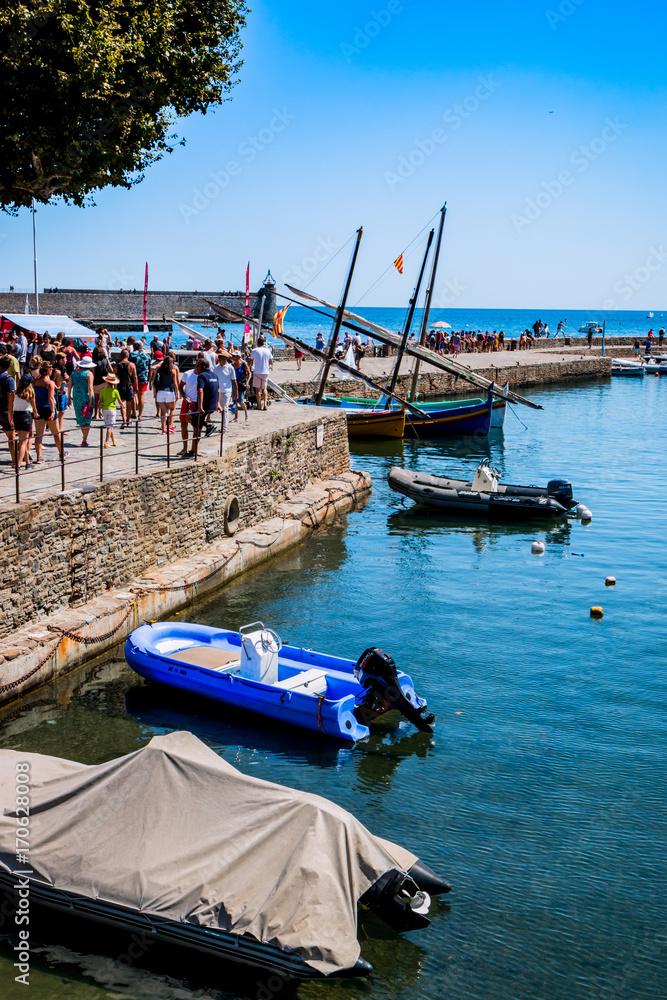 Promenade à Collioure la perle de la côte vermeille Stock Photo Adobe Stock