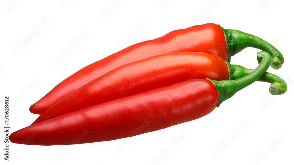 Paprika chile peppers, whole pods, paths Paprika chile peppers, whole pods, paths