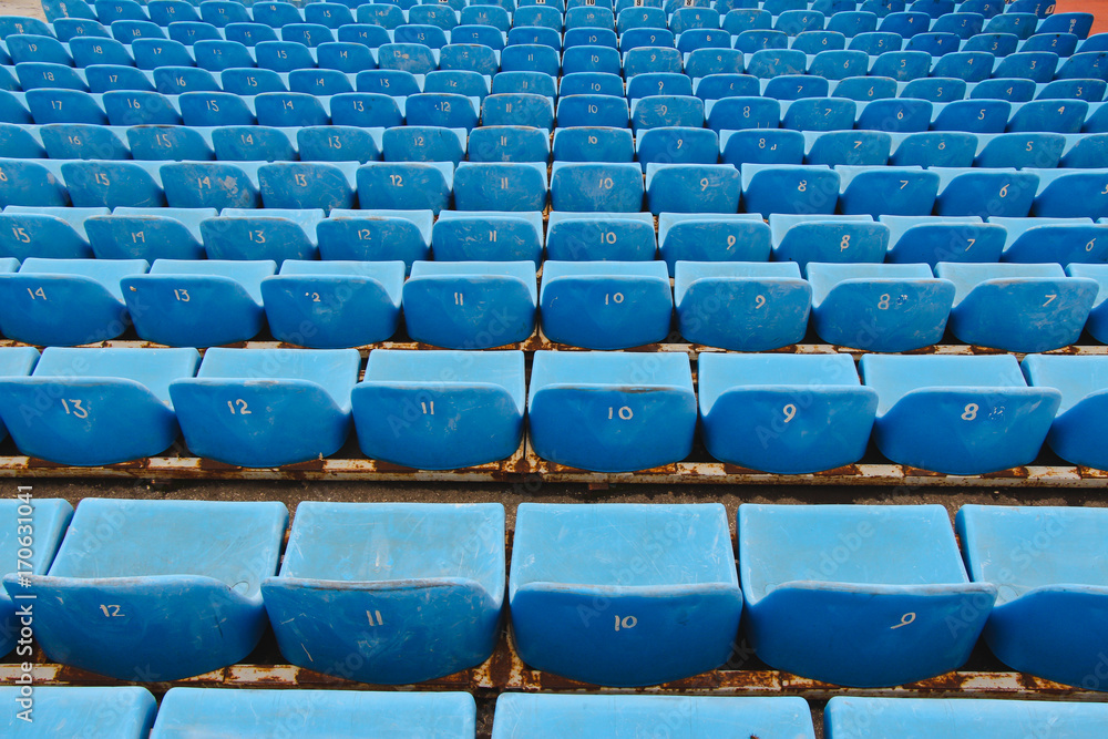 Naklejka premium Tribunes, seats in a football stadium