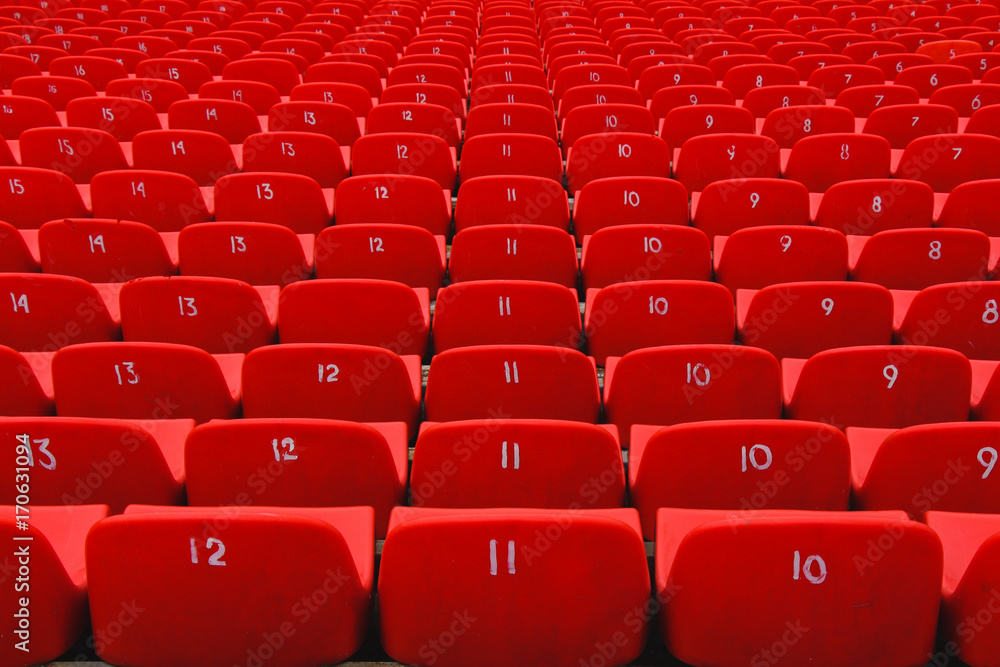 Fototapeta premium Tribunes, seats in a football stadium
