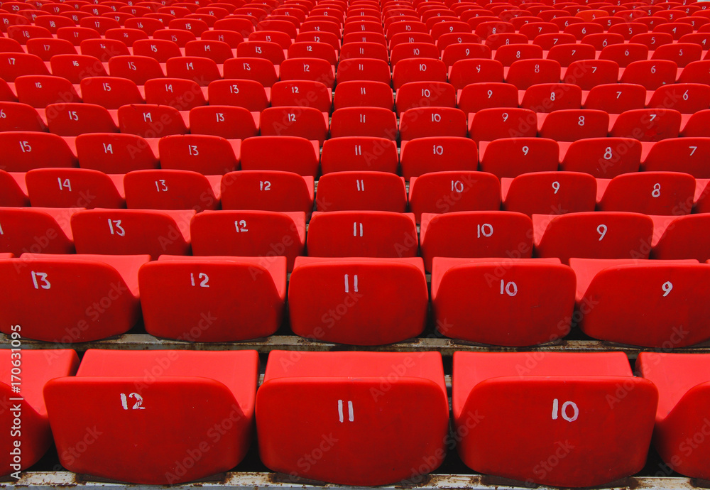 Fototapeta premium Tribunes, seats in a football stadium