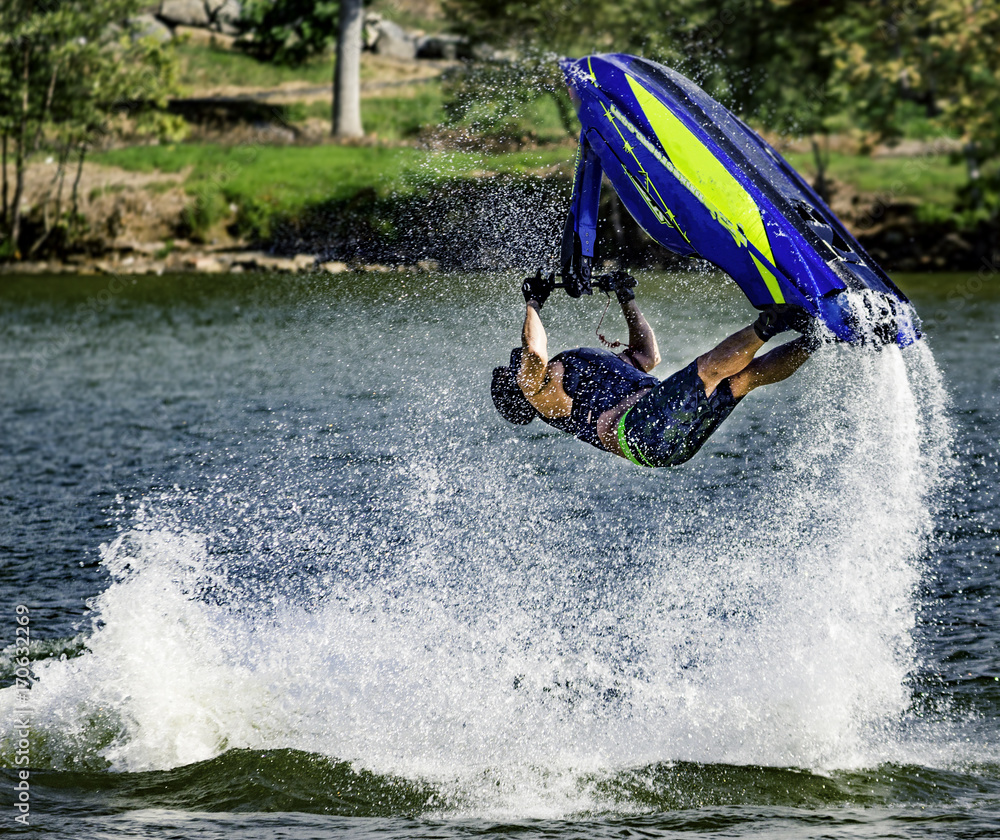 Naklejka premium Jet Ski Flips