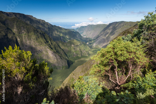 Steep Valley on La Reunion Island, France