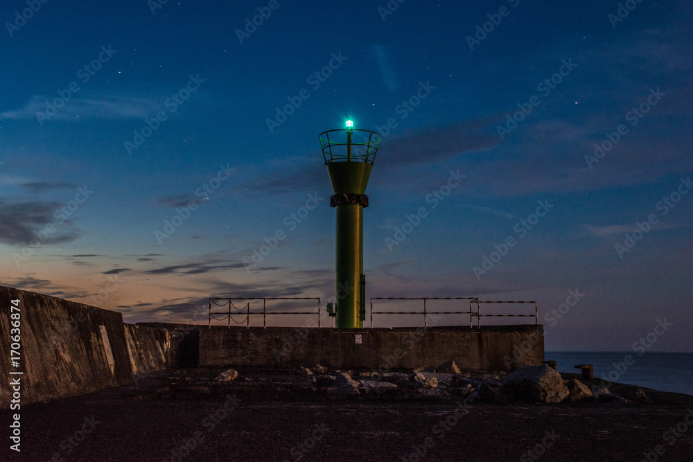 Port of the Sea at night
