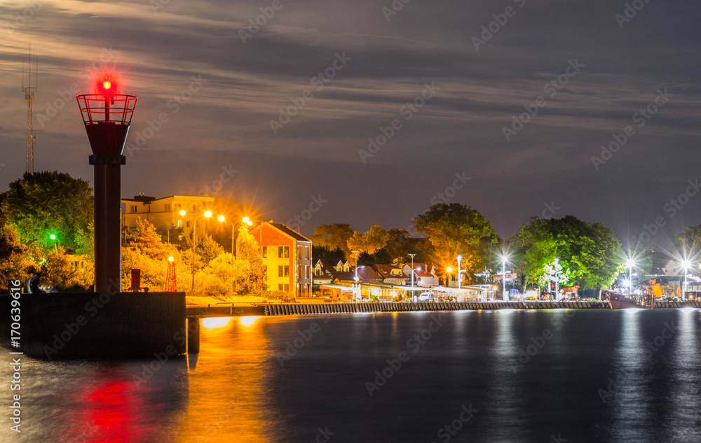 Port of the Sea at night
