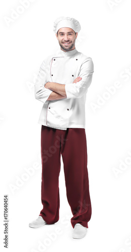 Young male chef isolated on...