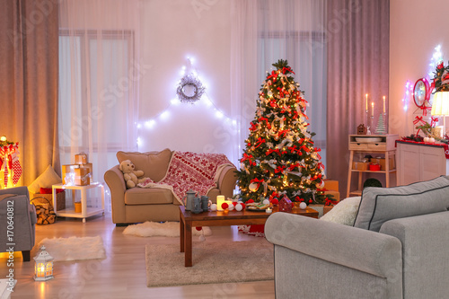 Decorated living room with ...