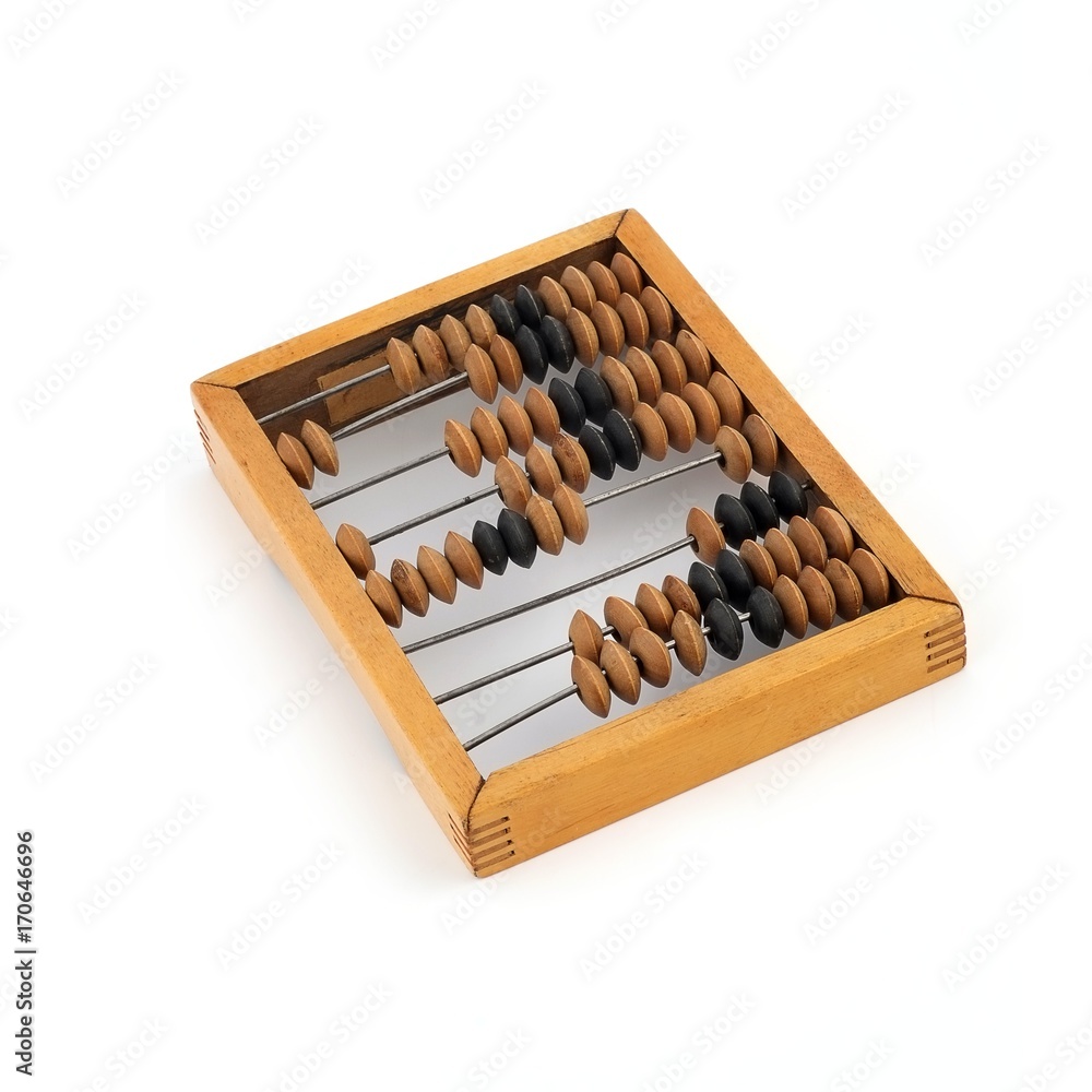 Abacus isolated on white background with number 2018 Abacus isolated on white background with number 2018