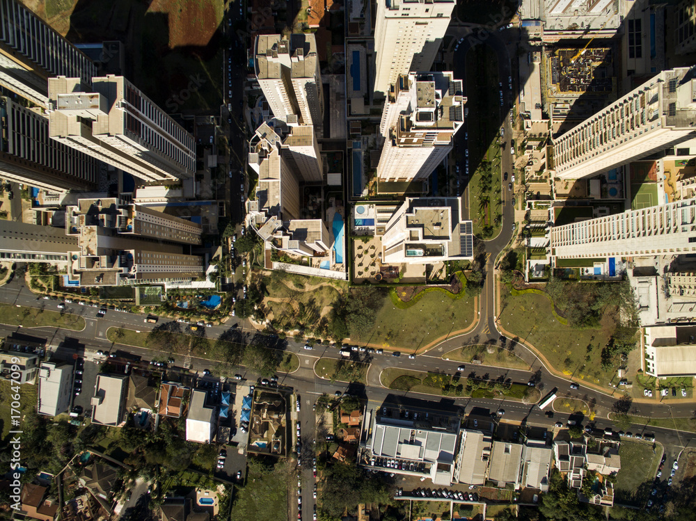 Ribeirao Preto city in Sao Paulo, Brazil. Region of Joao Fiusa Avenue.