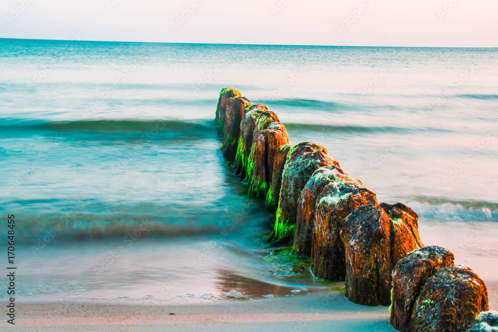 Pegs on the beach
