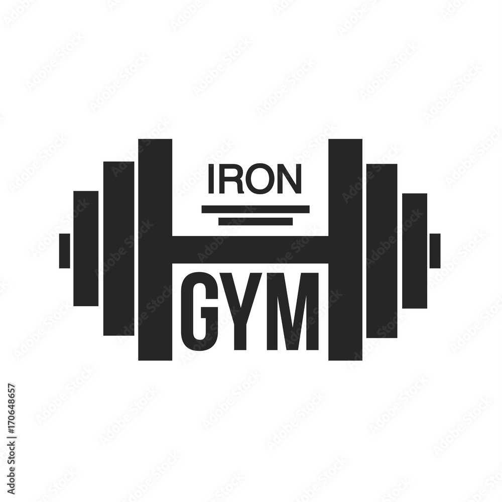 Vector logo design for fitness club iron gym. Stock Vector | Adobe Stock