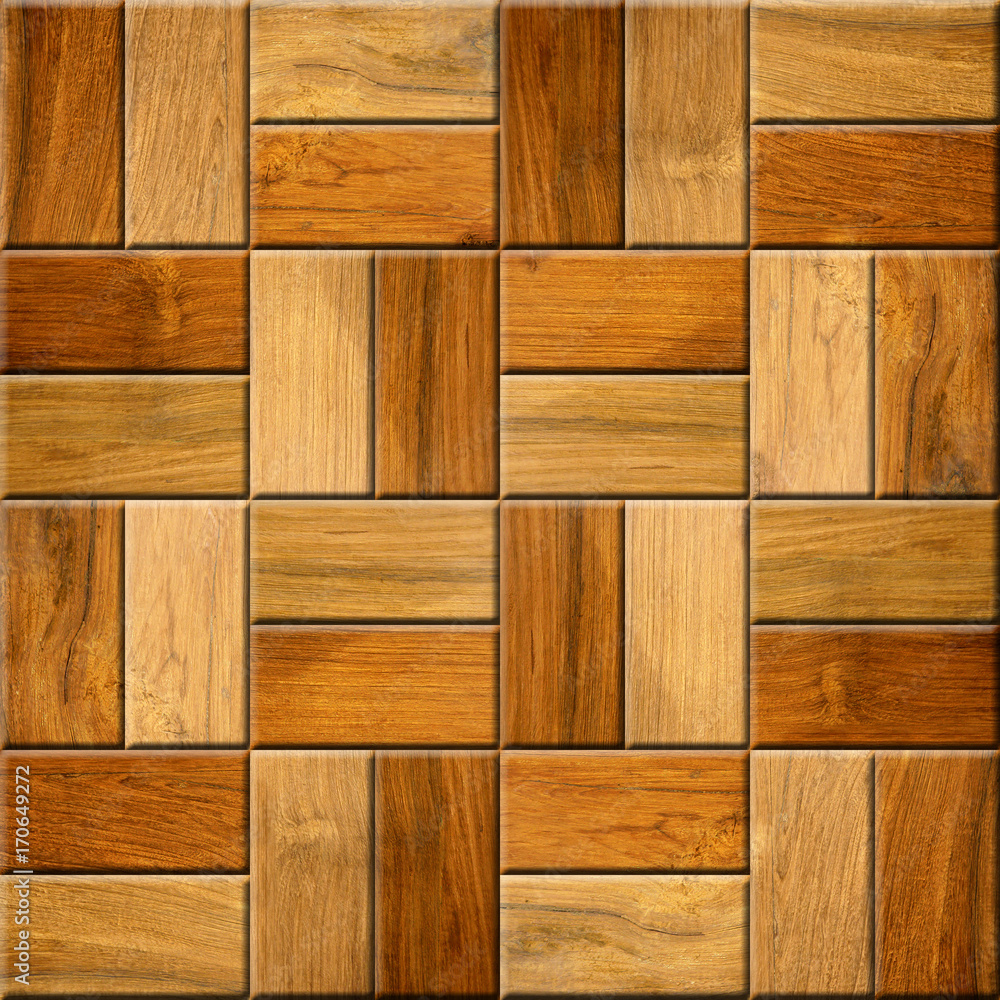 Wooden decorative tiles - cassette floor - Seamless background - Interior Design  wallpaper - Fine natural structure - Continuous replication Stock  Illustration | Adobe Stock