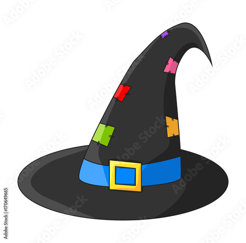 witch hat cartoon vector symbol icon design. Beautiful illustration isolated on white background