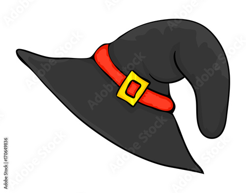 witch hat cartoon vector symbol icon design. Beautiful illustration isolated on white background