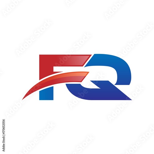 modern vector initial letters logo swoosh fq red blue Free Download modern vector initial letters logo swoosh fq red blue - GFXLoad