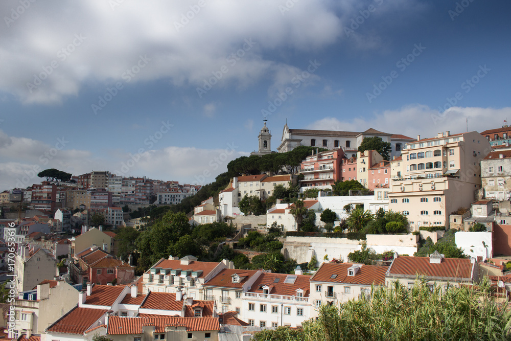 Summer cityscape of Lisbon city.