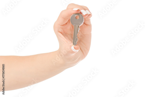 Female hands key isolation