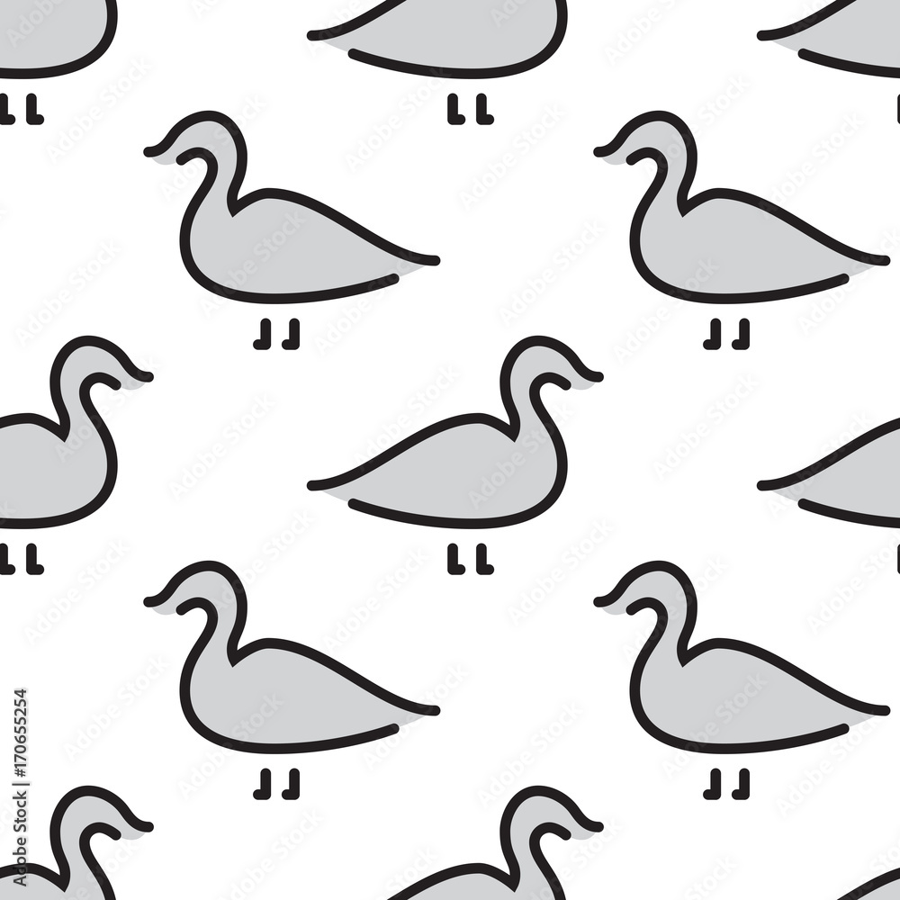 Seamless pattern with bird duck. Vector kids pattern duck which can be used for printing, textiles and children clothing. Seamless pattern with bird duck. Vector kids pattern duck which can be used for printing, textiles and children clothing.