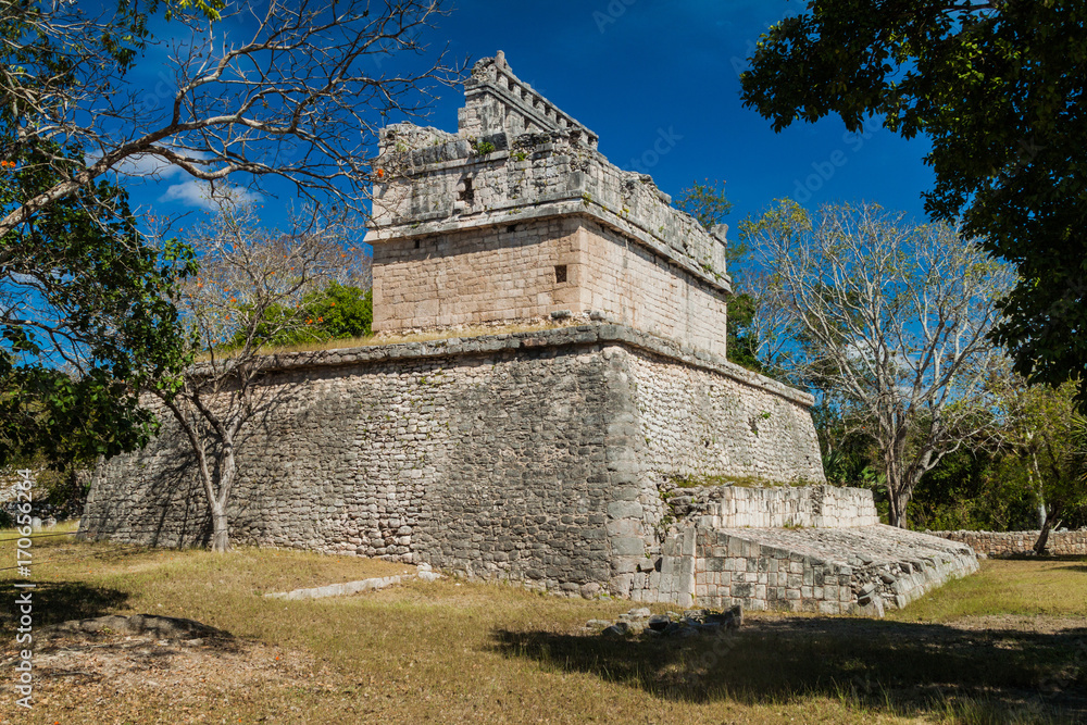 Ball game court in the Mayan archeological site Chichen Itza, Mexico