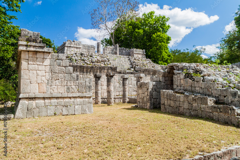 Temple of the Sculptured Panels (Templo de los Retablos) in ancient Mayan city Chichen Itza, Mexico