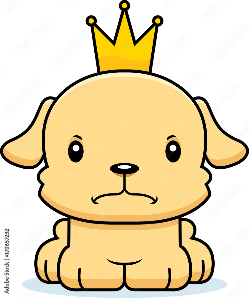 Obraz premium Cartoon Angry Prince Puppy