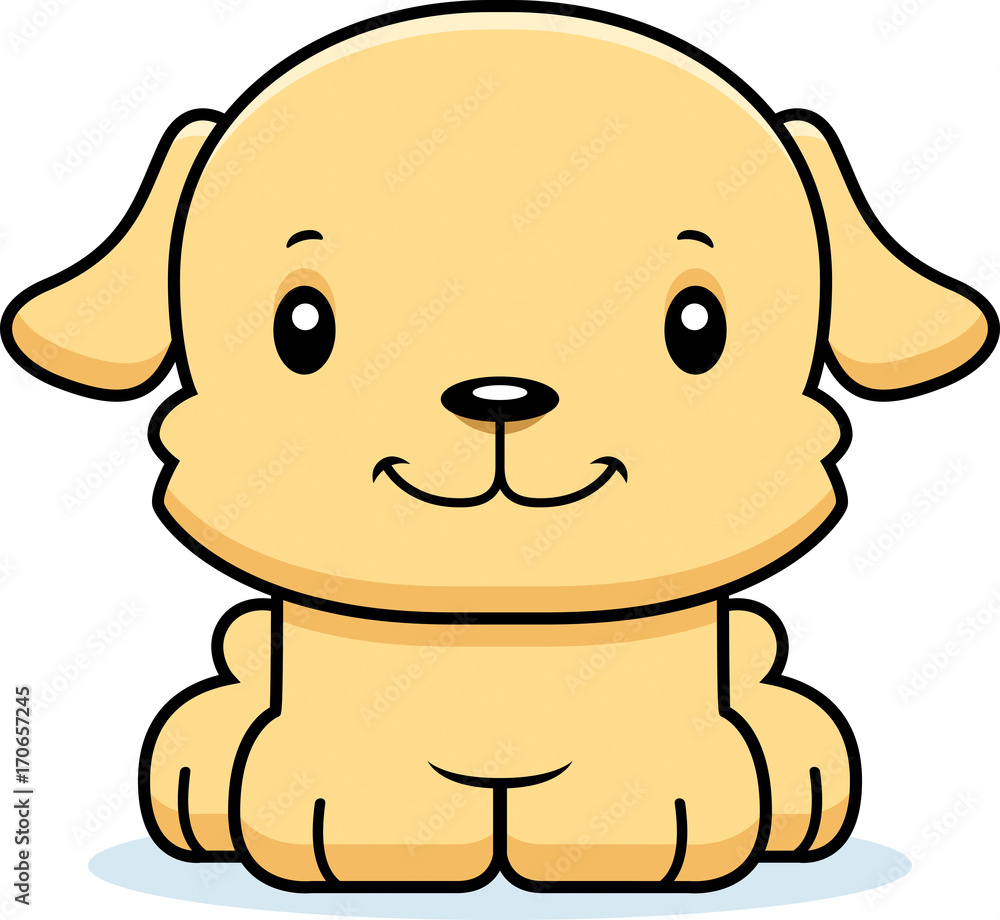 Fototapeta premium Cartoon Smiling Puppy