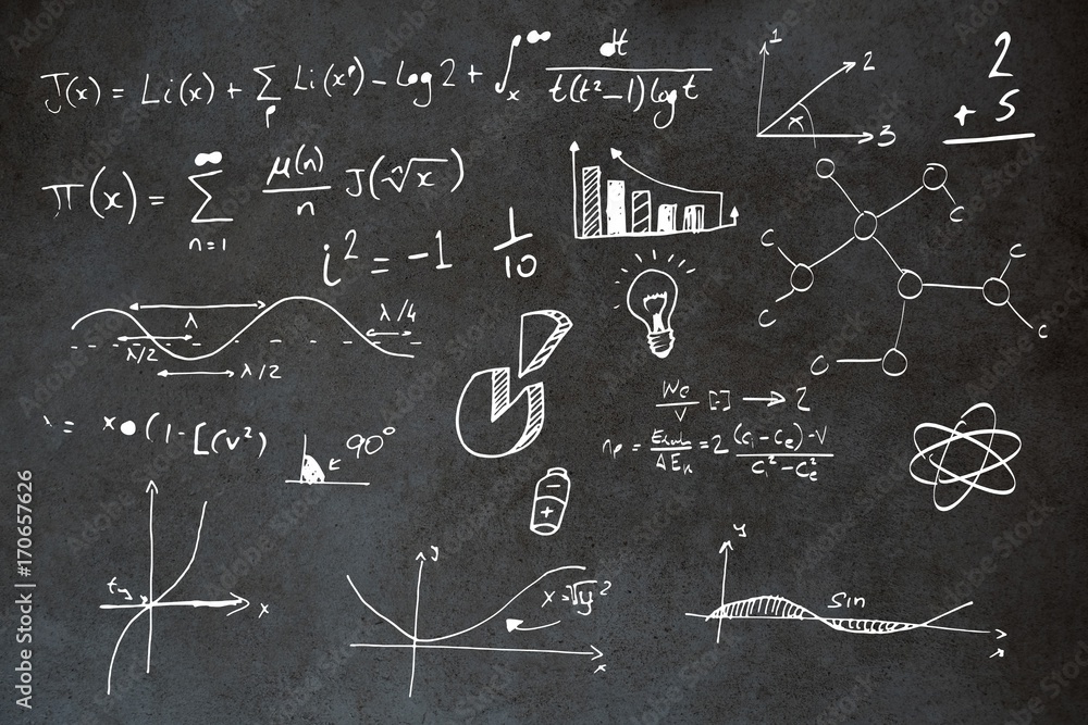 Composite image of diagrams with formulas Composite image of diagrams with formulas