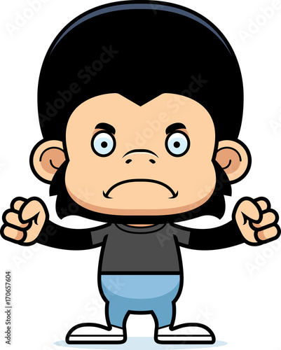 Cartoon Angry Chimpanzee