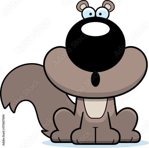 Surprised Cartoon Squirrel