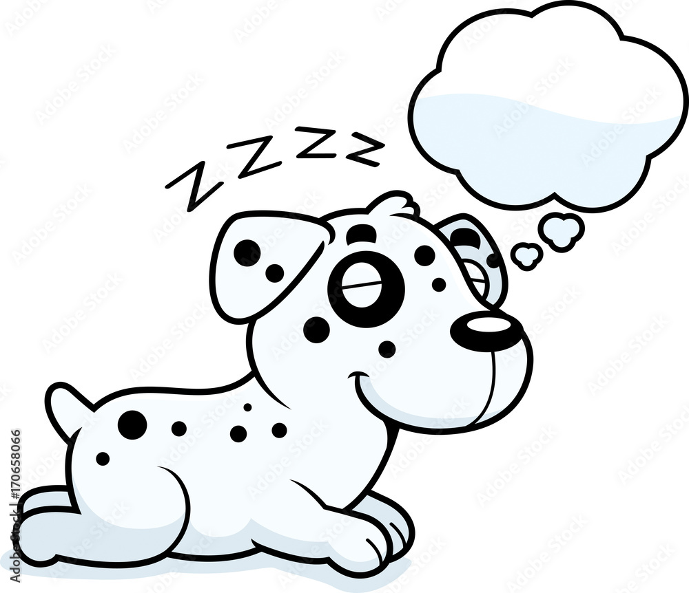 Cartoon Dalmatian Dreaming Cartoon Dalmatian Dreaming