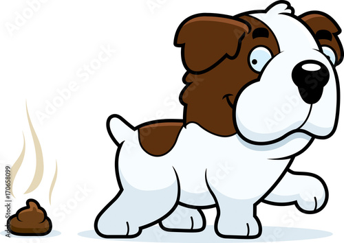 Cartoon Saint Bernard Poop