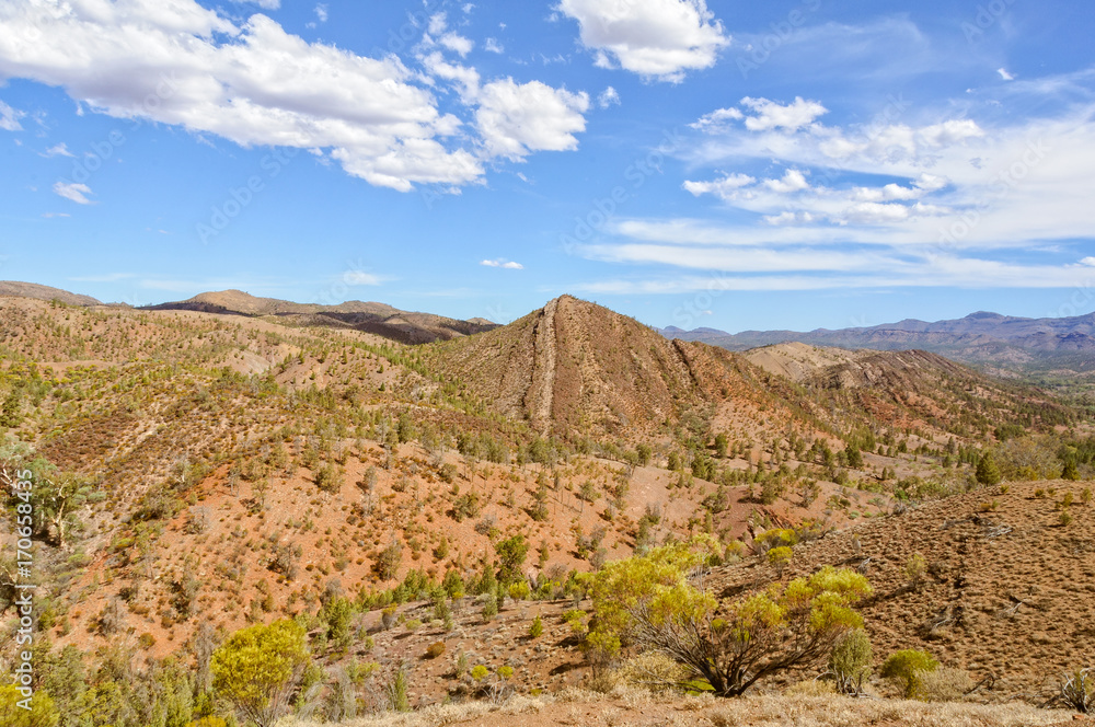 View from the Bunyeroo Valley Lookout of Wilpena Pound - Flinders Ranges, SA, Australia