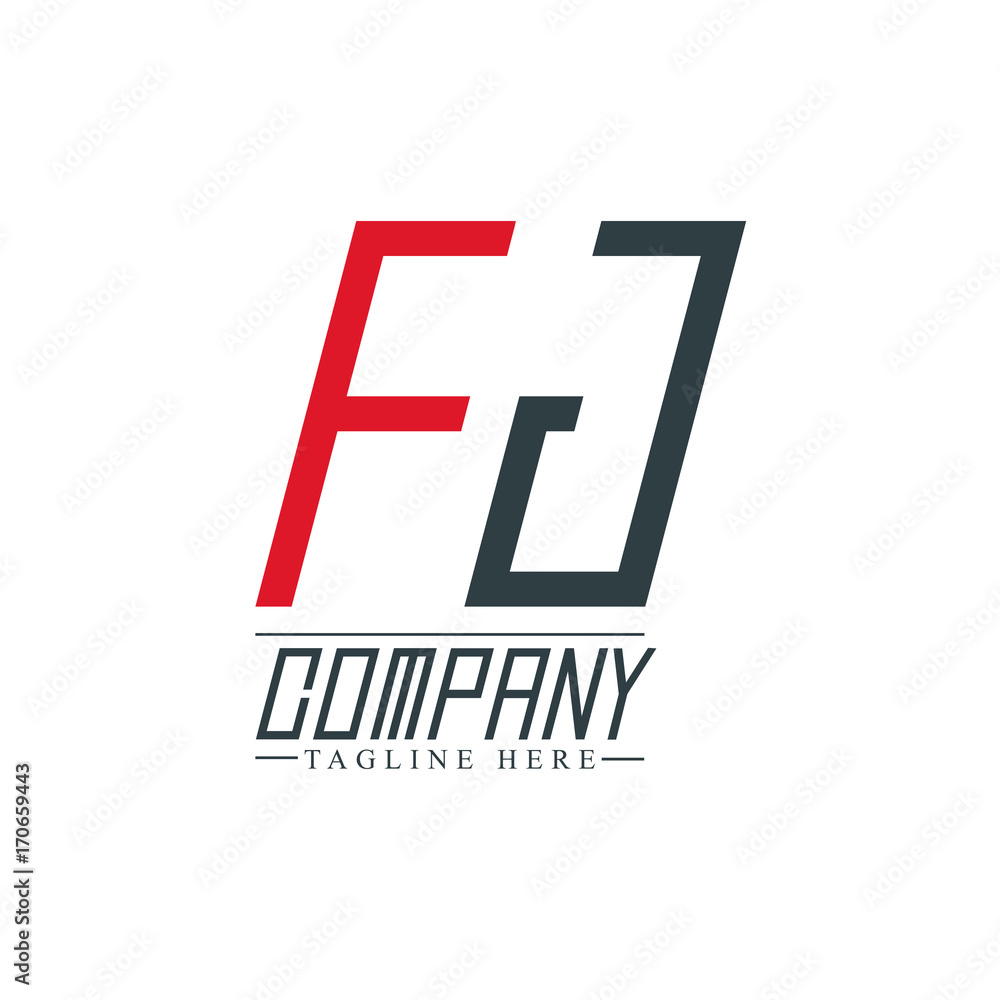 Obraz premium Initial Letter FJ Design Logo Template