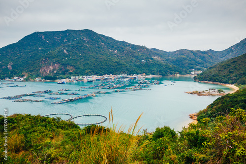 Wall Mural Lamma island sea village hiking road, nature landscape in Hong Kong