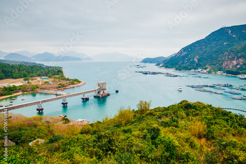 Photography Lamma island sea village hiking road, nature landscape in Hong Kong